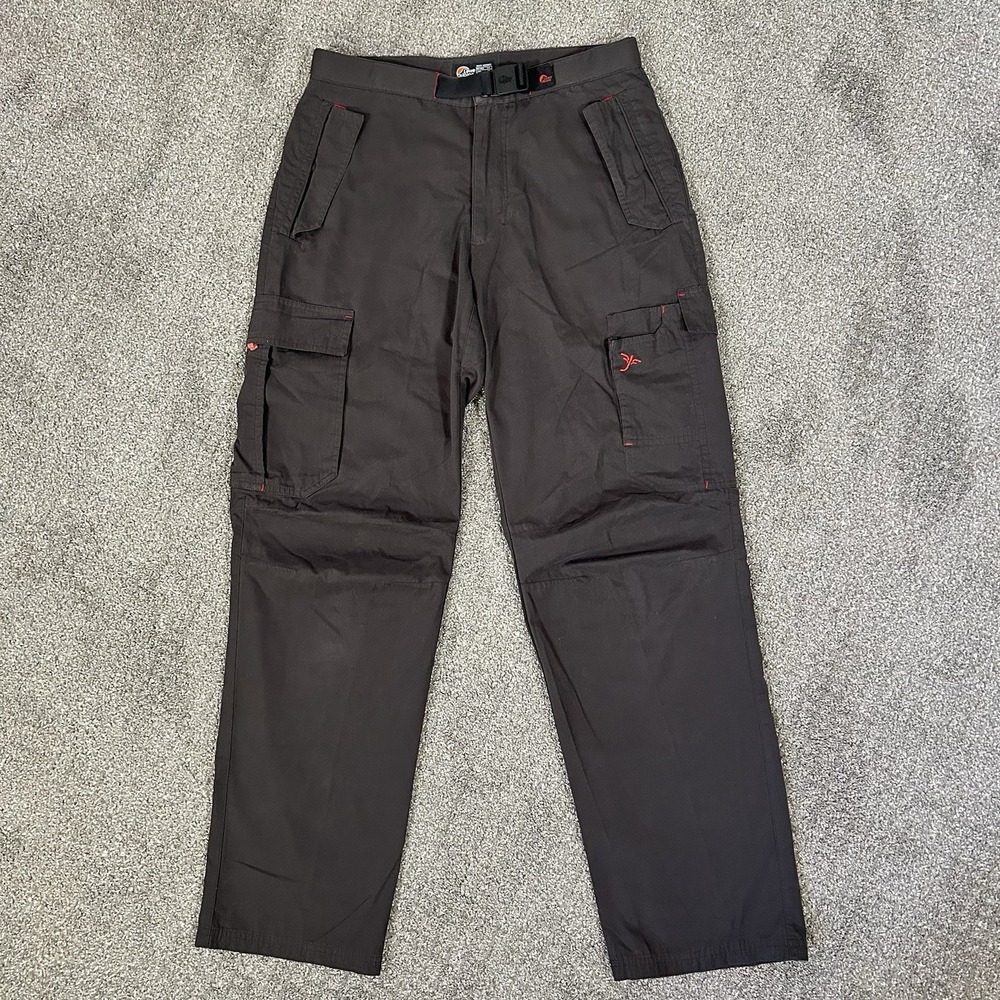 Lowe Alpine Men's 30 Black Cargo Hiking Pants Belted Technical Trekking Gorpcore